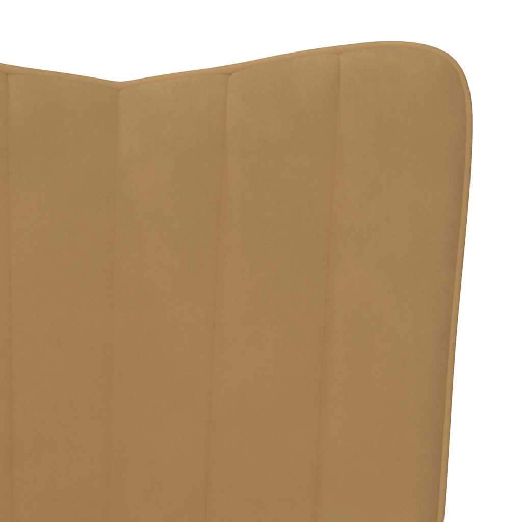 Relaxsessel mit Hocker Braun Samt
