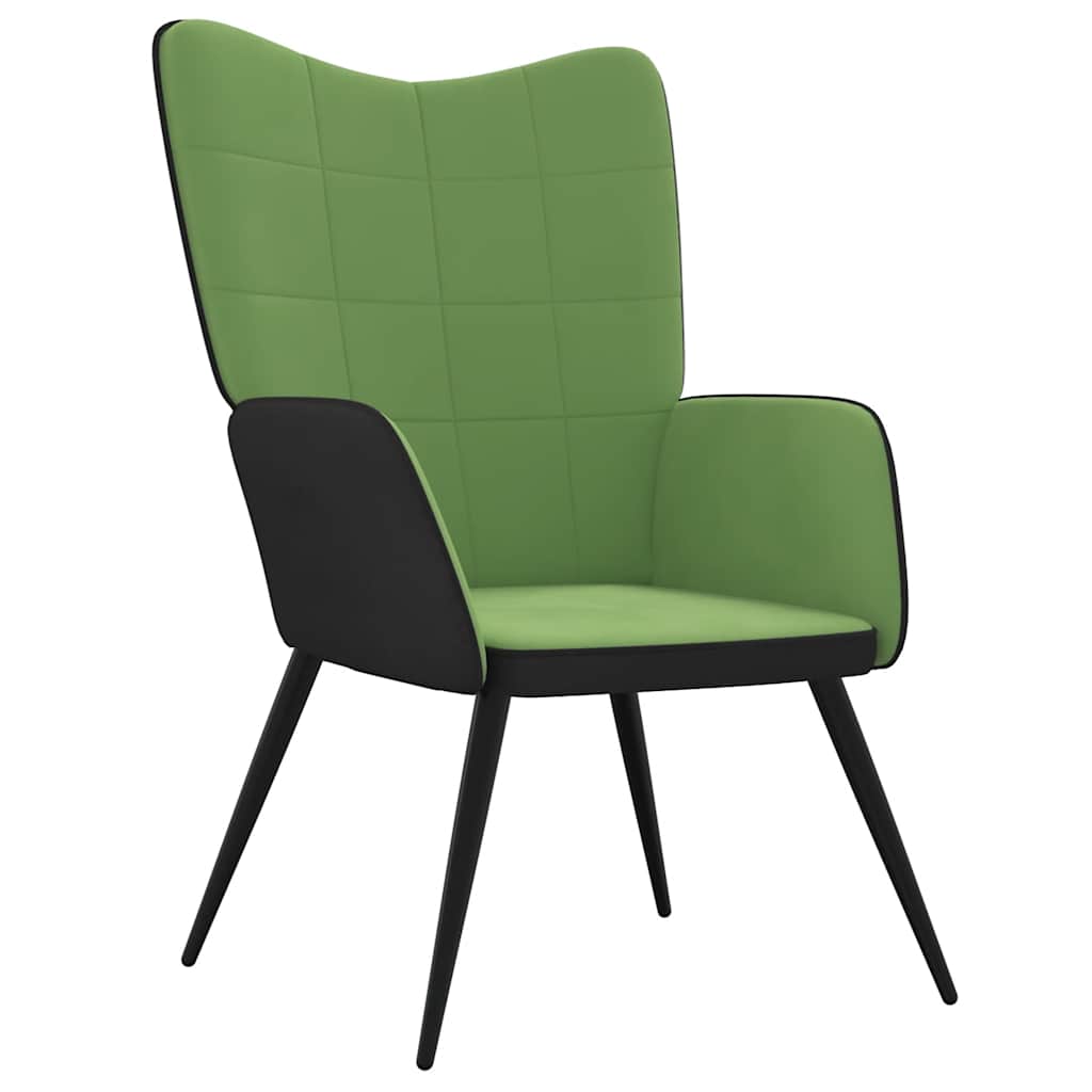 Relaxsessel Hellgrün Samt und PVC