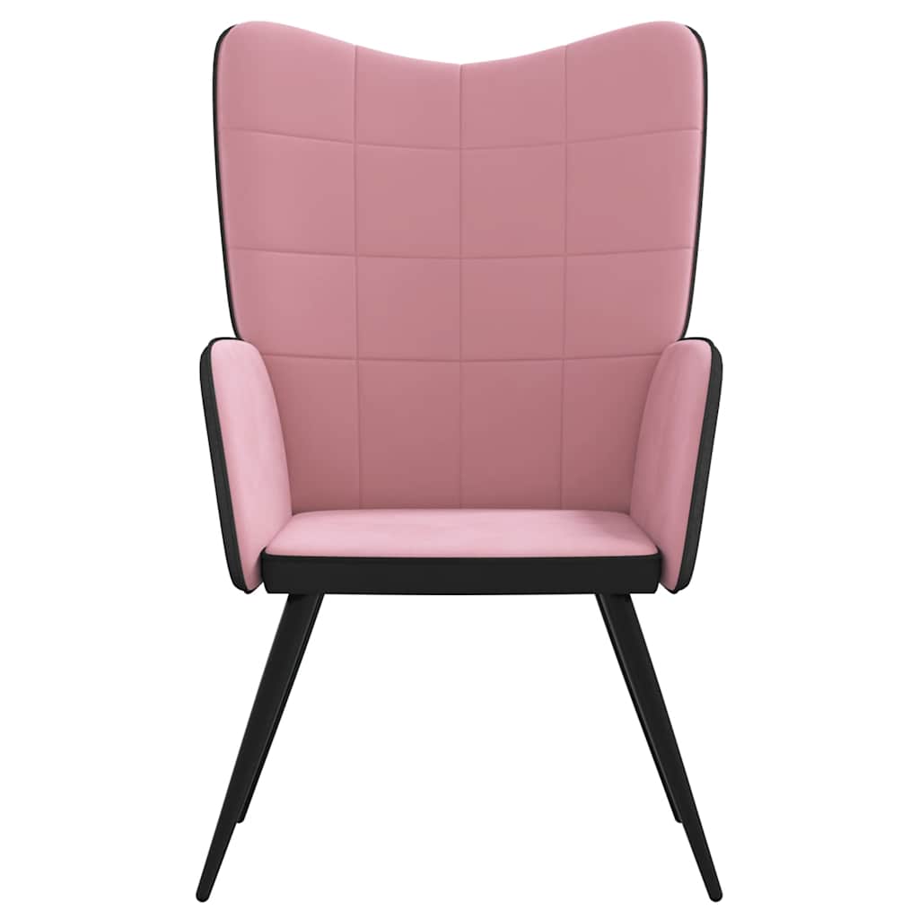 Relaxsessel Rosa Samt und PVC