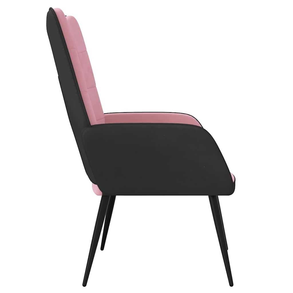 Relaxsessel Rosa Samt und PVC