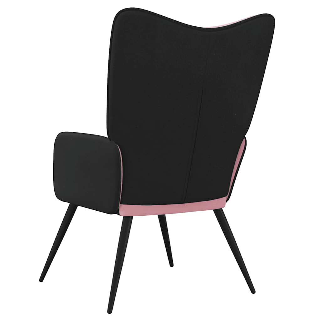 Relaxsessel Rosa Samt und PVC