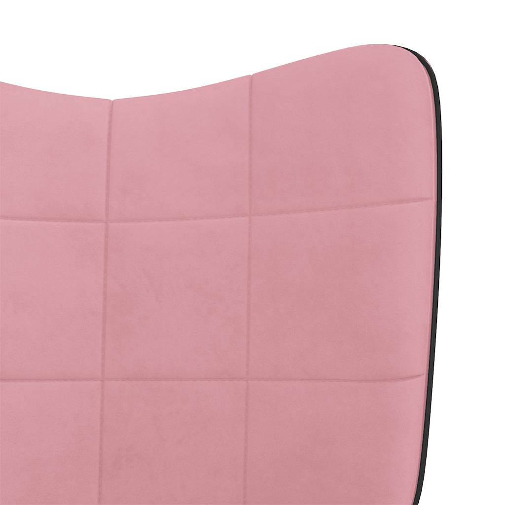 Relaxsessel Rosa Samt und PVC