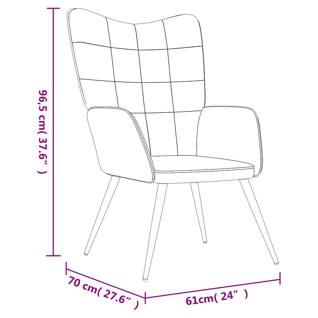Relaxsessel Rosa Samt und PVC