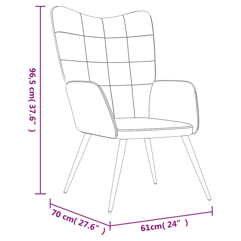 Relaxsessel Braun Samt und PVC