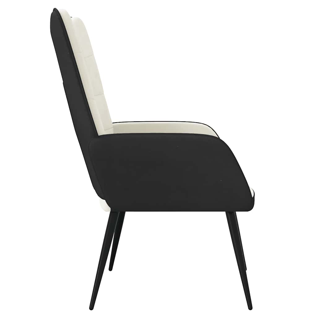 Relaxsessel Cremeweiß Samt und PVC