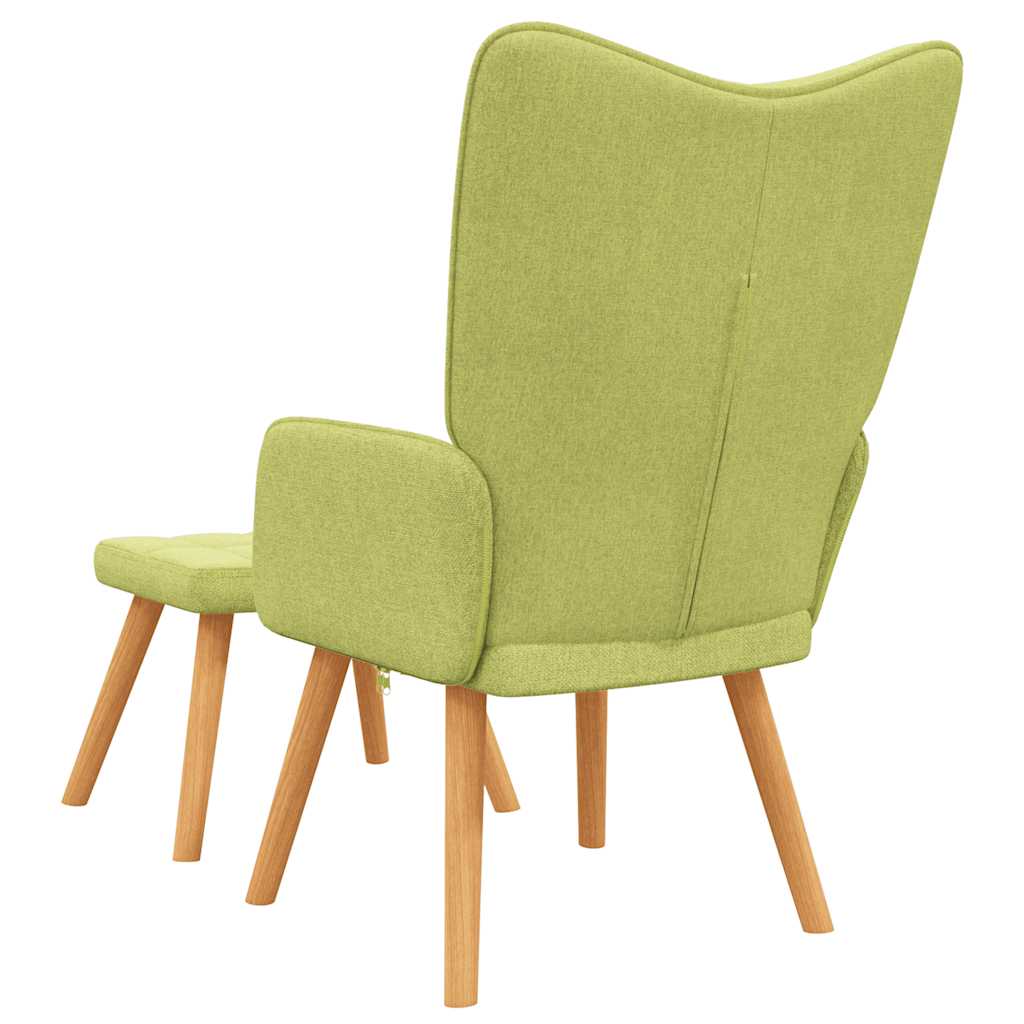 Relaxsessel mit Hocker Grün Stoff
