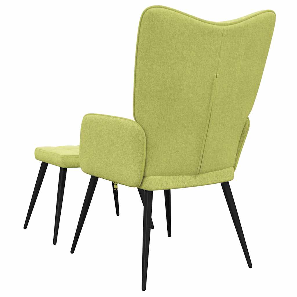 Relaxsessel mit Hocker Grün Stoff