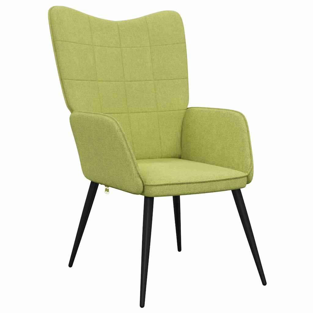 Relaxsessel mit Hocker Grün Stoff
