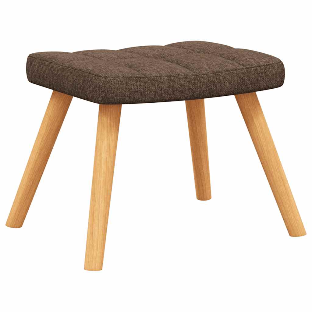 Schaukelsessel mit Hocker Braun Stoff