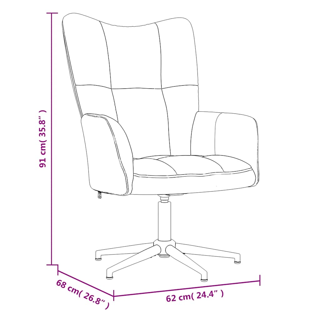 Relaxsessel mit Hocker Rosa Samt