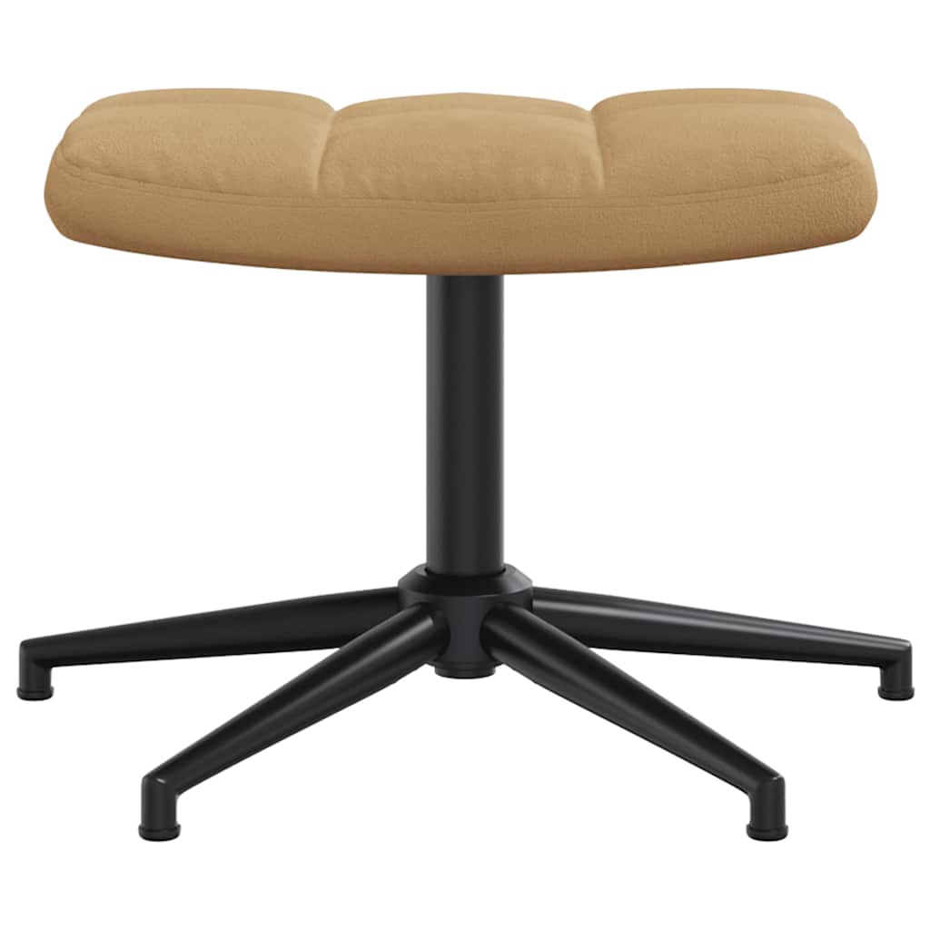 Relaxsessel mit Hocker Braun Samt