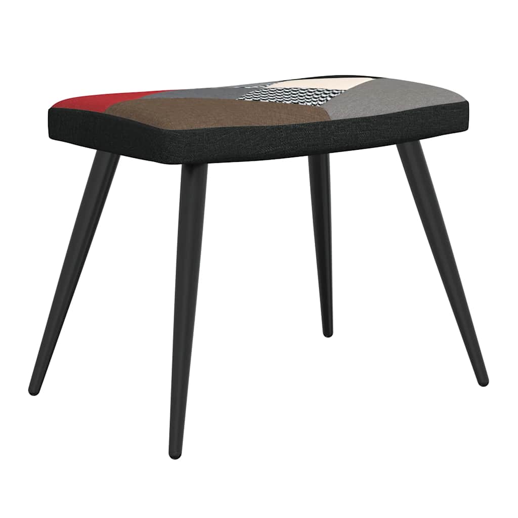 Relaxsessel mit Hocker Patchwork Stoff