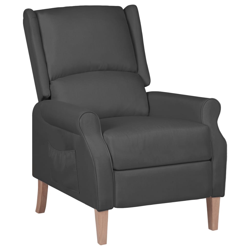 Relaxsessel Verstellbar Dunkelgrau Stoff