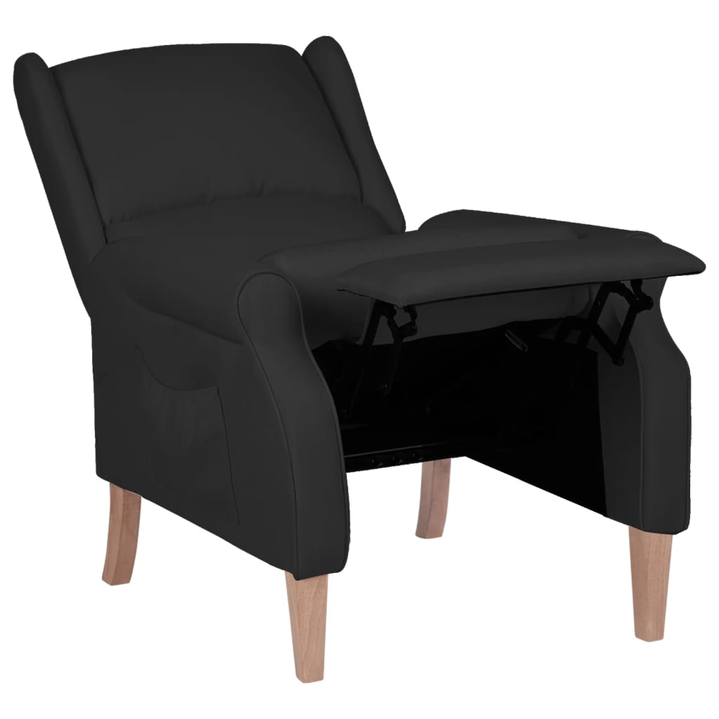 Relaxsessel Verstellbar Schwarz Stoff