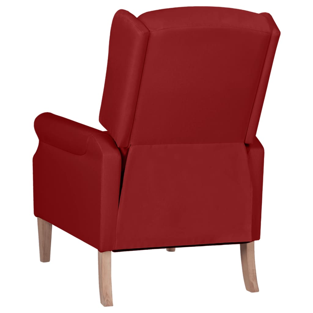 Relaxsessel Verstellbar Weinrot Stoff