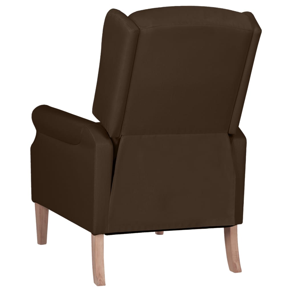 Relaxsessel Verstellbar Dunkelbraun Stoff