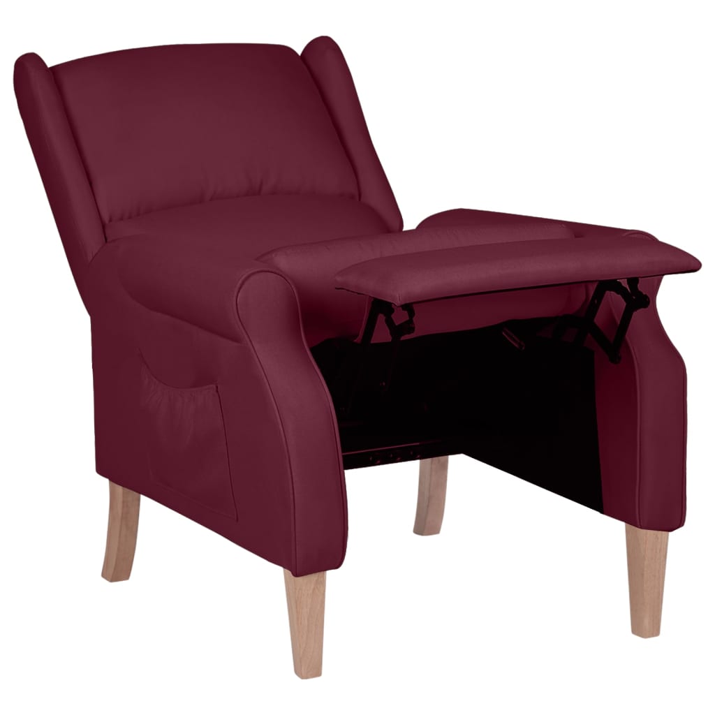 Relaxsessel Verstellbar Lila Stoff