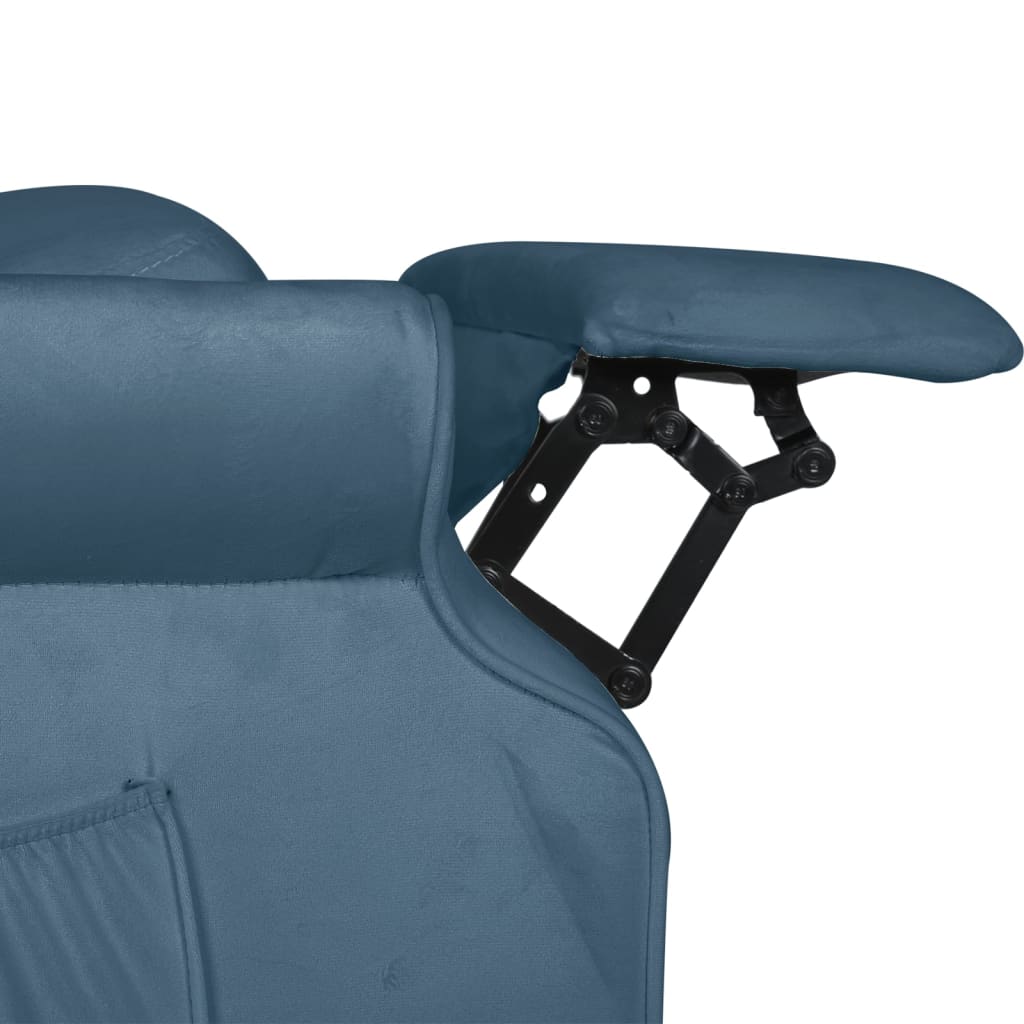 Relaxsessel Blau Samt