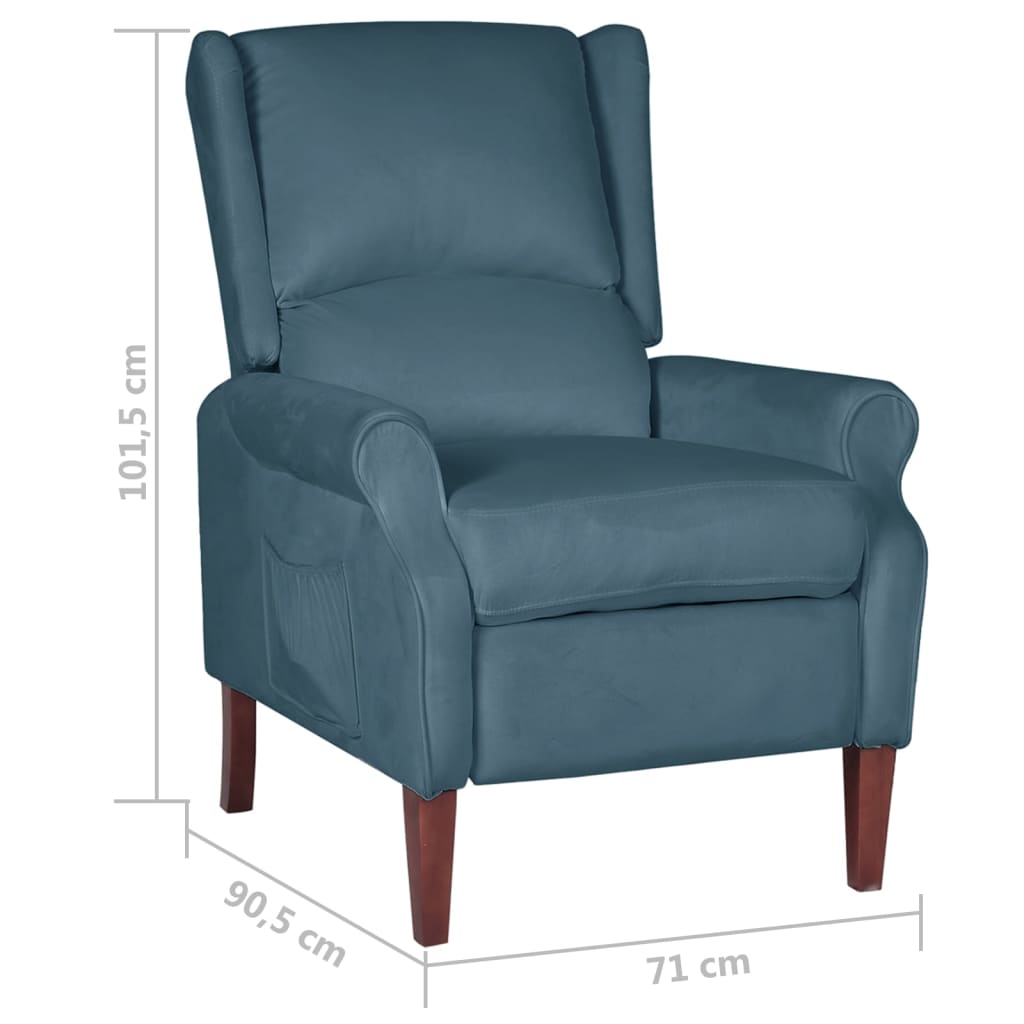 Relaxsessel Blau Samt