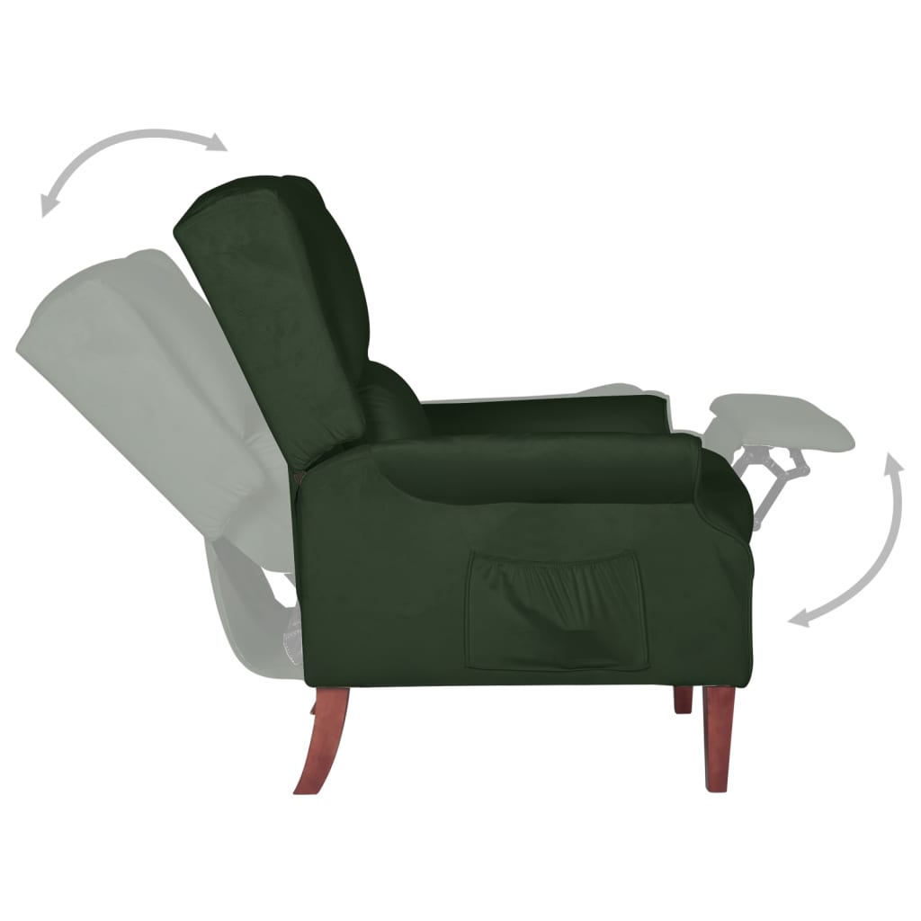 Relaxsessel Dunkelgrün Samt
