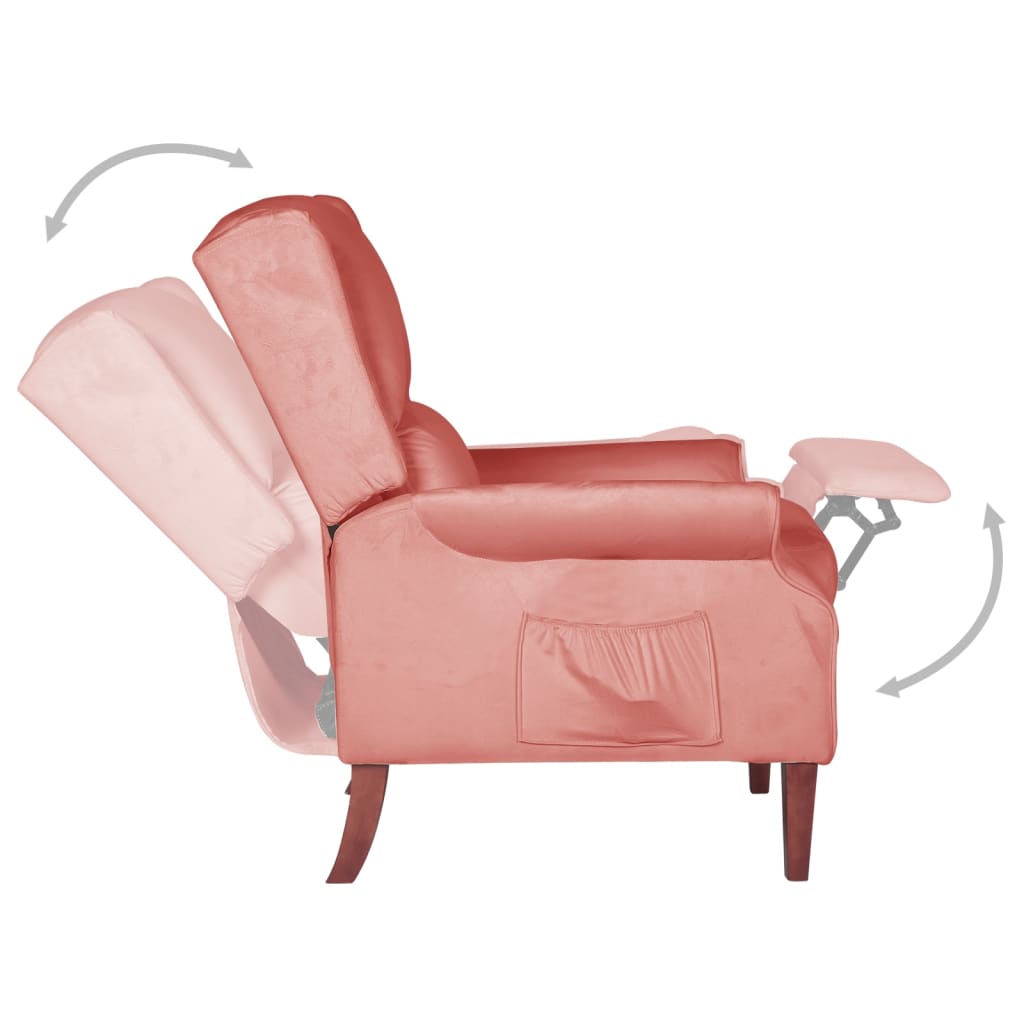 Relaxsessel Rosa Samt