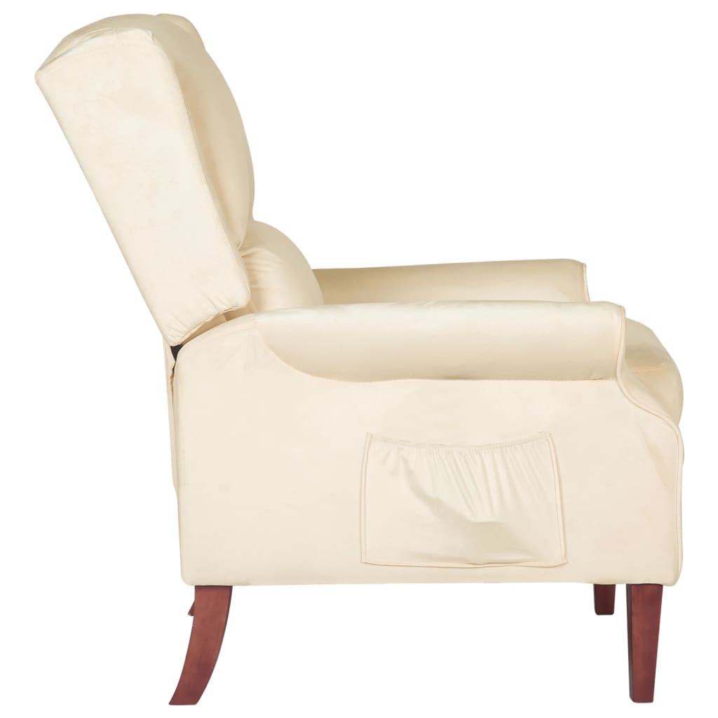 Relaxsessel Creme Samt