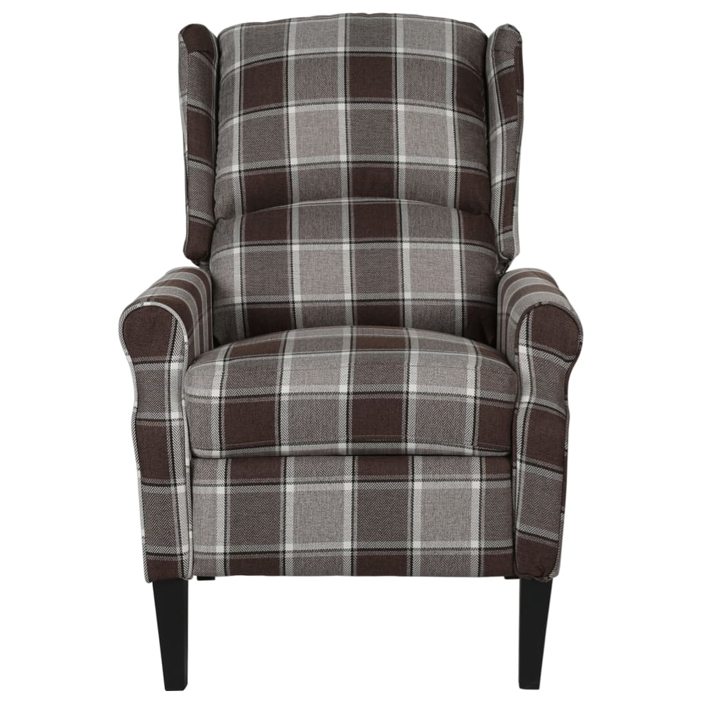 Fauteuil de massage réglable en tissu marron