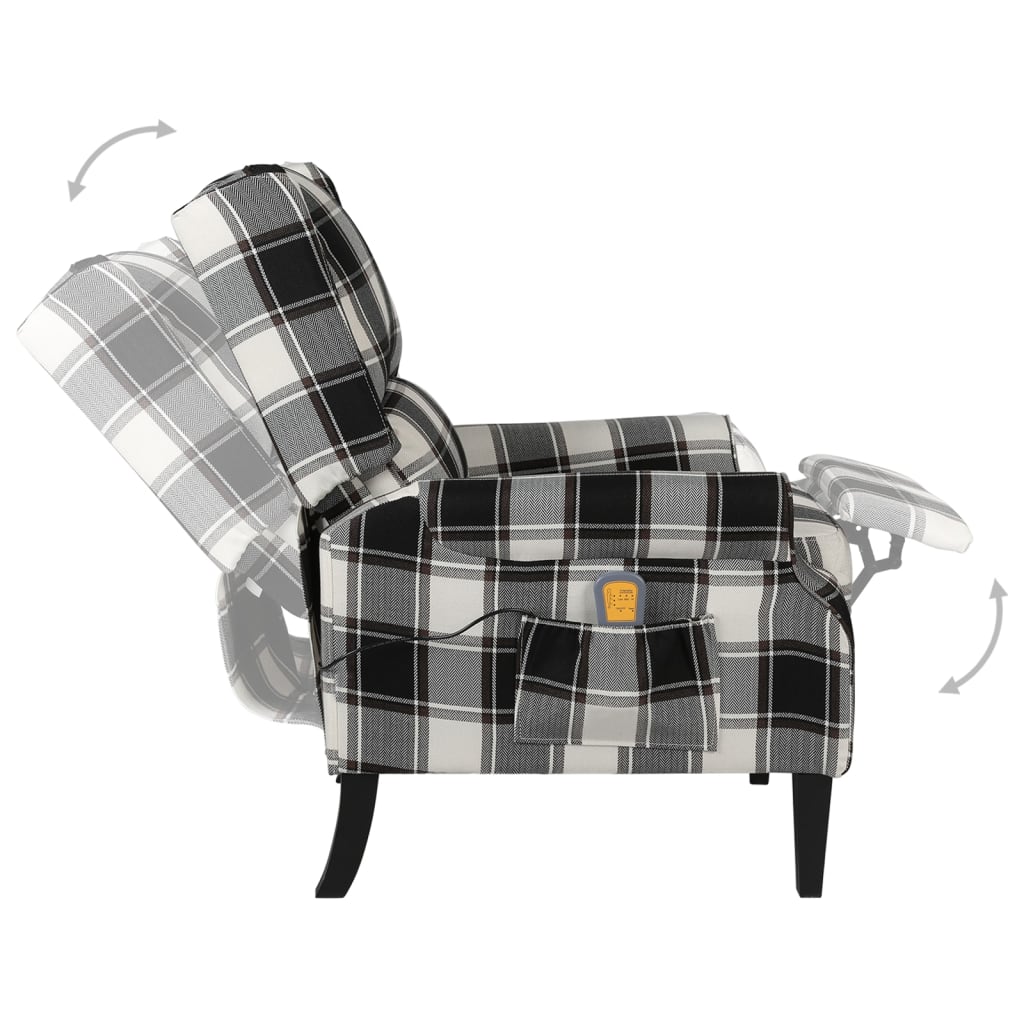 Fauteuil de massage réglable en tissu multicolore