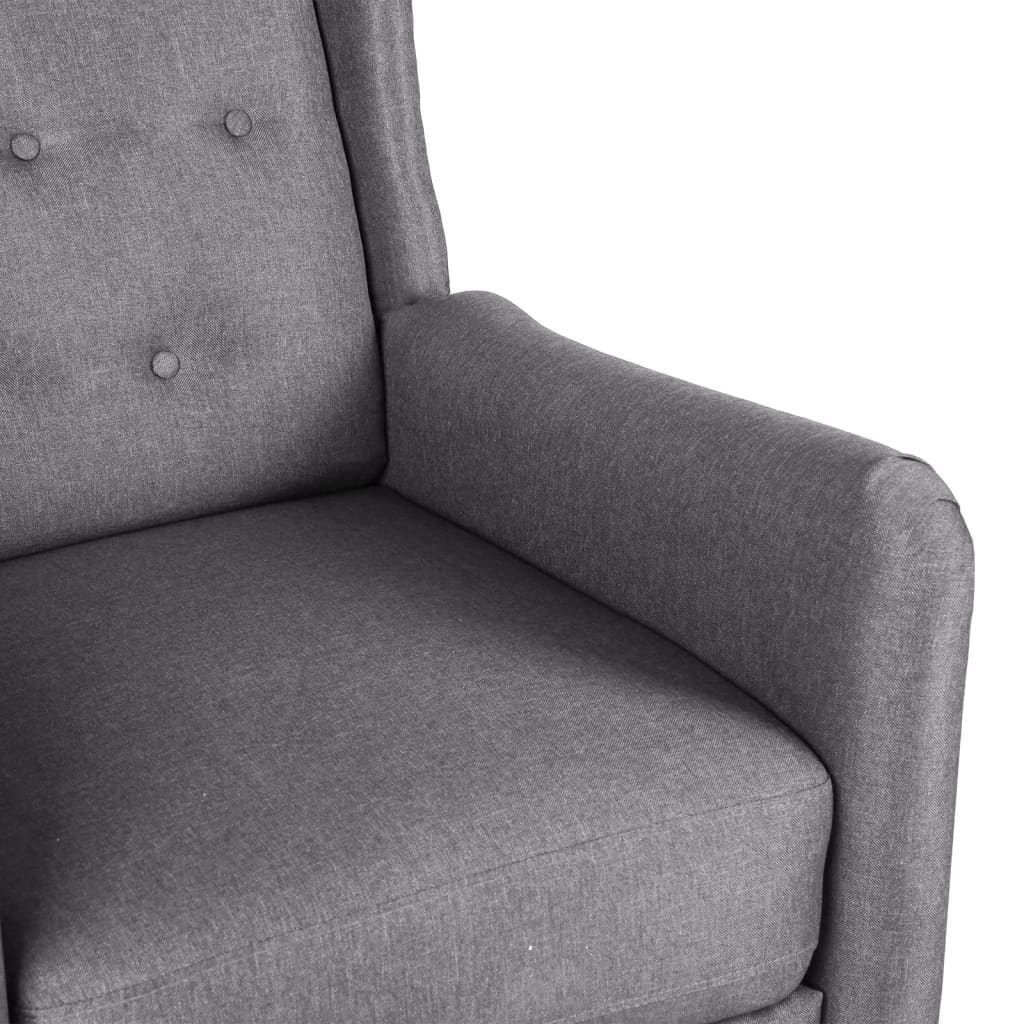 Relaxsessel Verstellbar Hellgrau Stoff