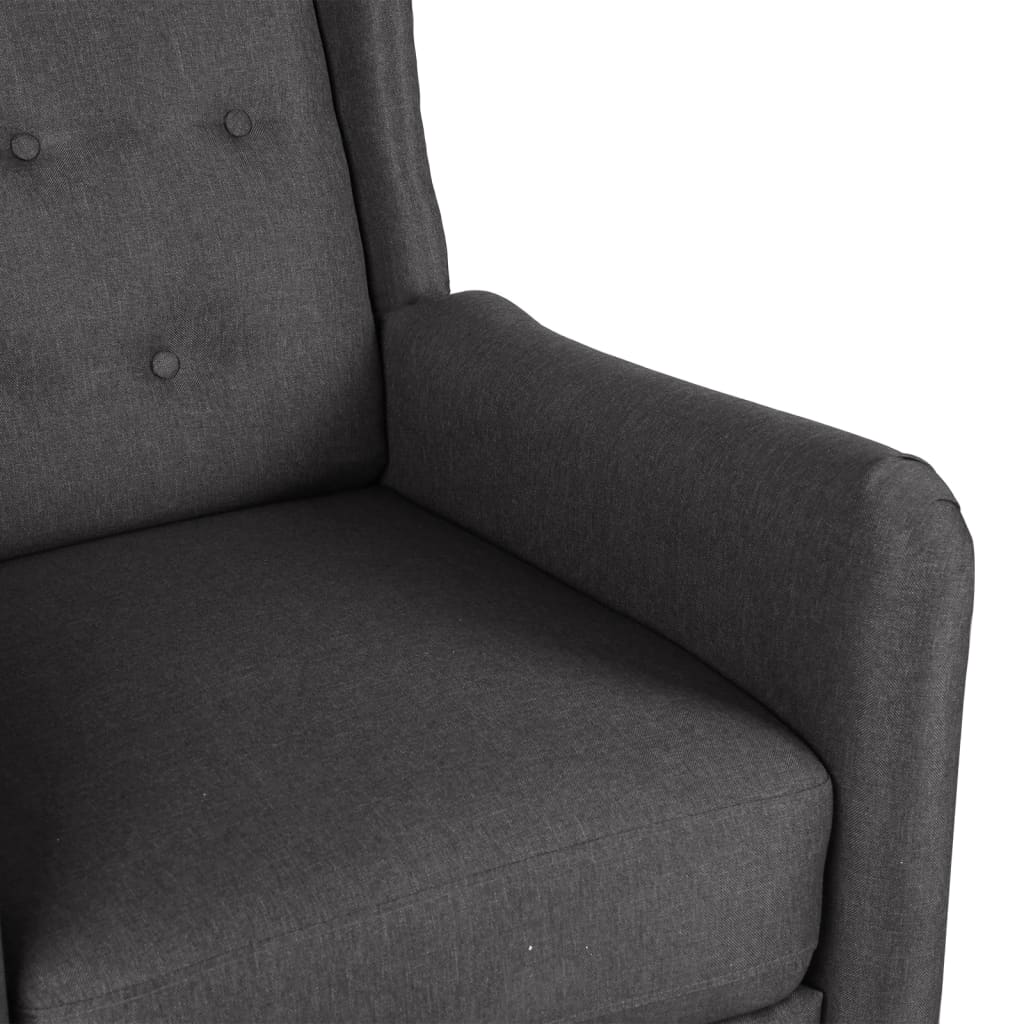Relaxsessel Verstellbar Dunkelgrau Stoff