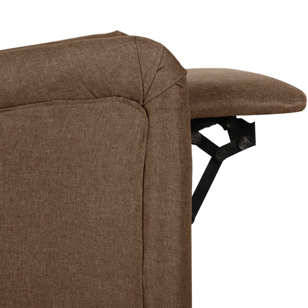Relaxsessel Verstellbar Braun Stoff