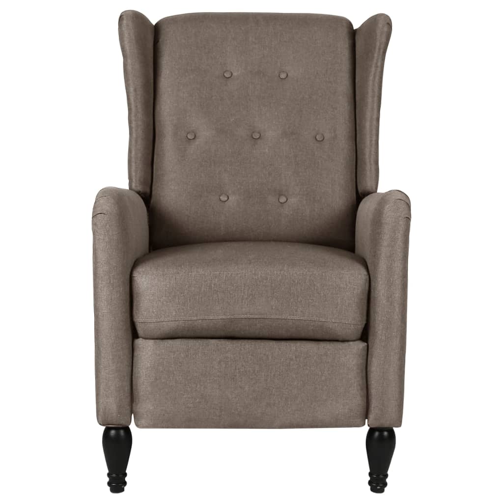 Relaxsessel Verstellbar Taupe Stoff