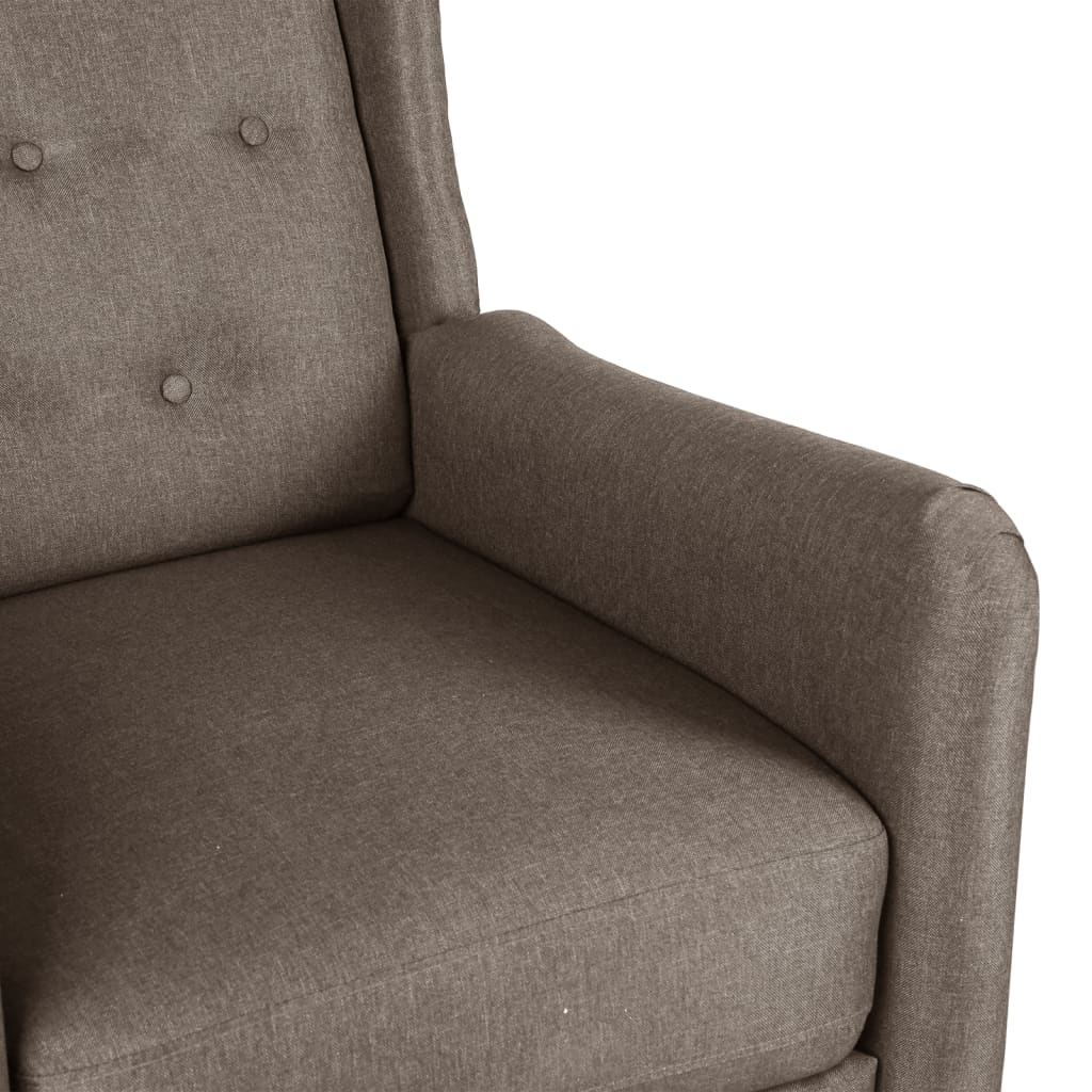Relaxsessel Verstellbar Taupe Stoff