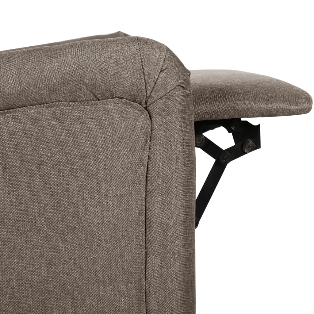 Relaxsessel Verstellbar Taupe Stoff