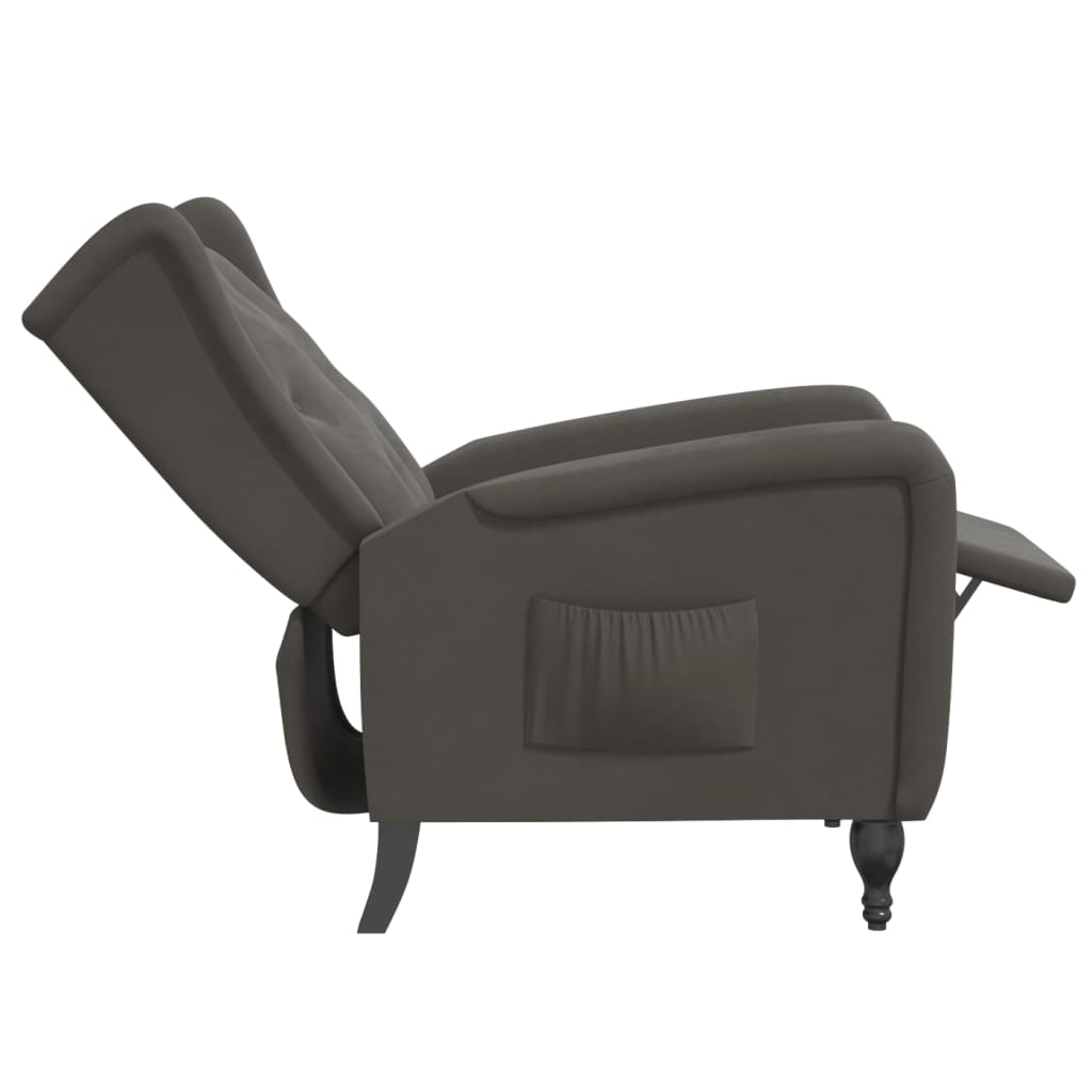 Relaxsessel Dunkelgrau Samt