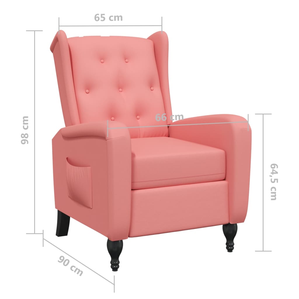 Relaxsessel Rosa Samt