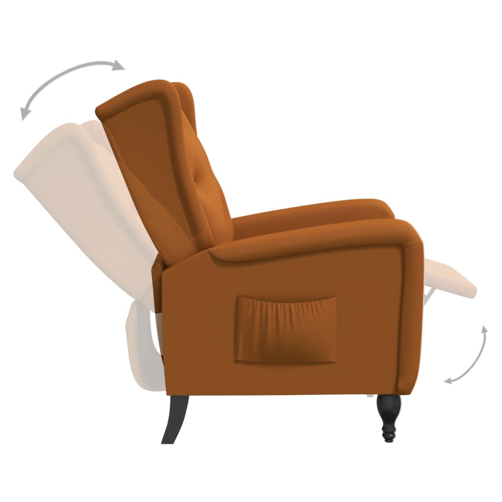 Relaxsessel Braun Samt
