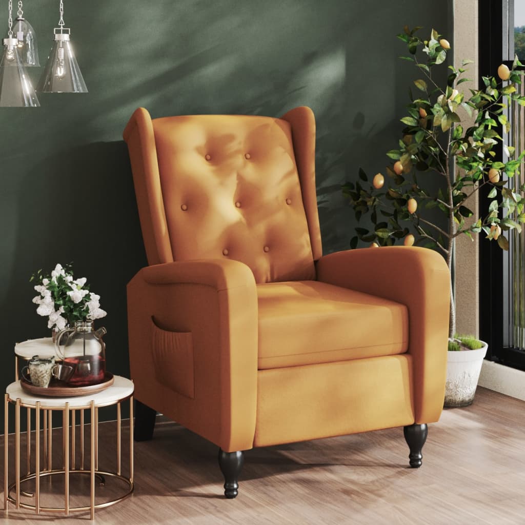 Relaxsessel Braun Samt