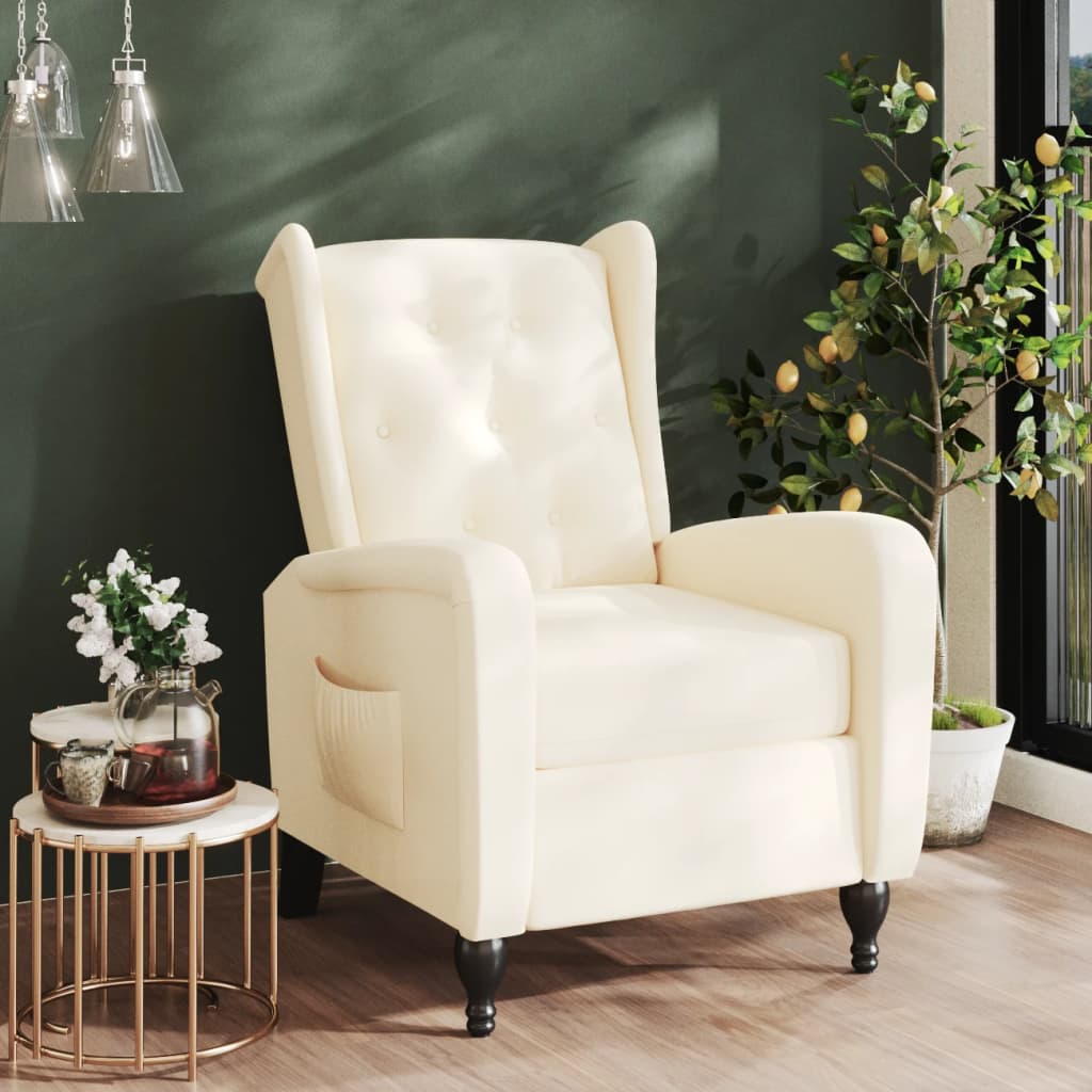 Relaxsessel Creme Samt