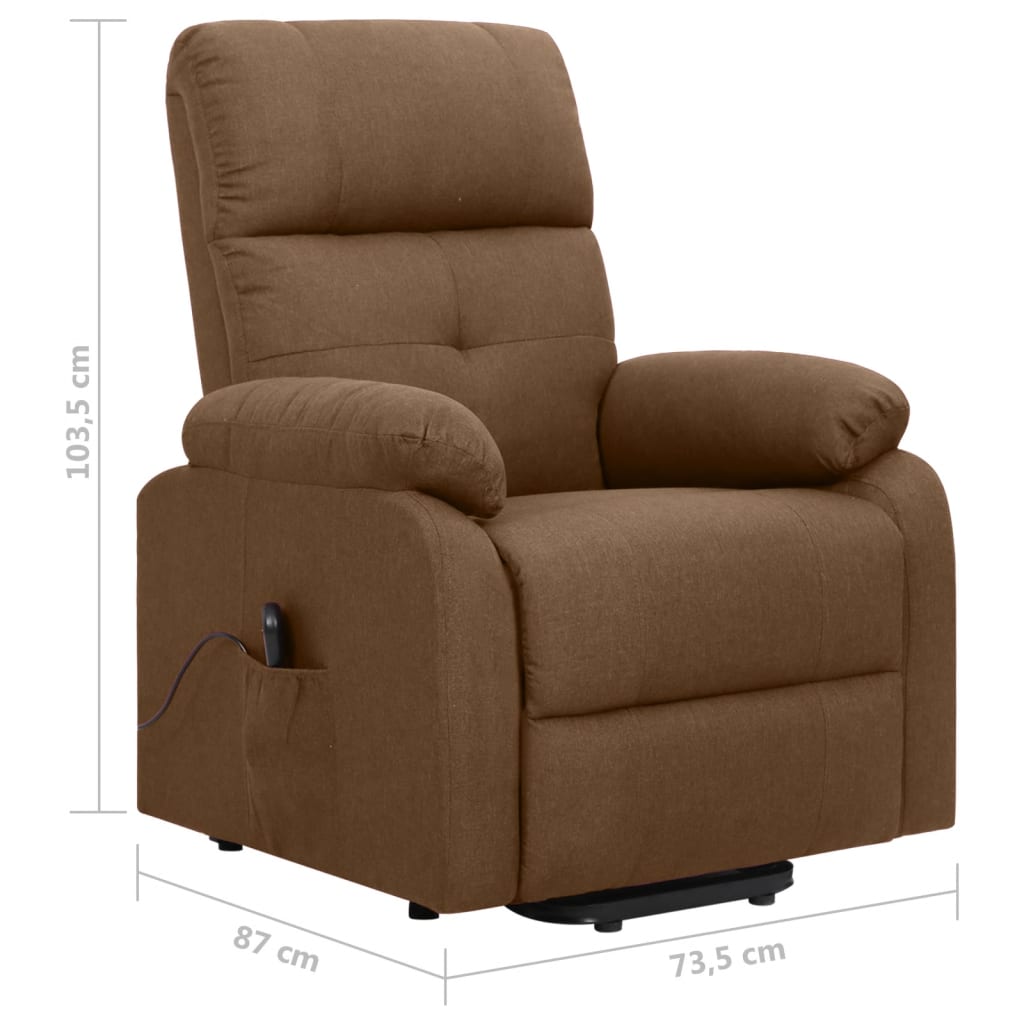 Aufstehsessel Braun Stoff
