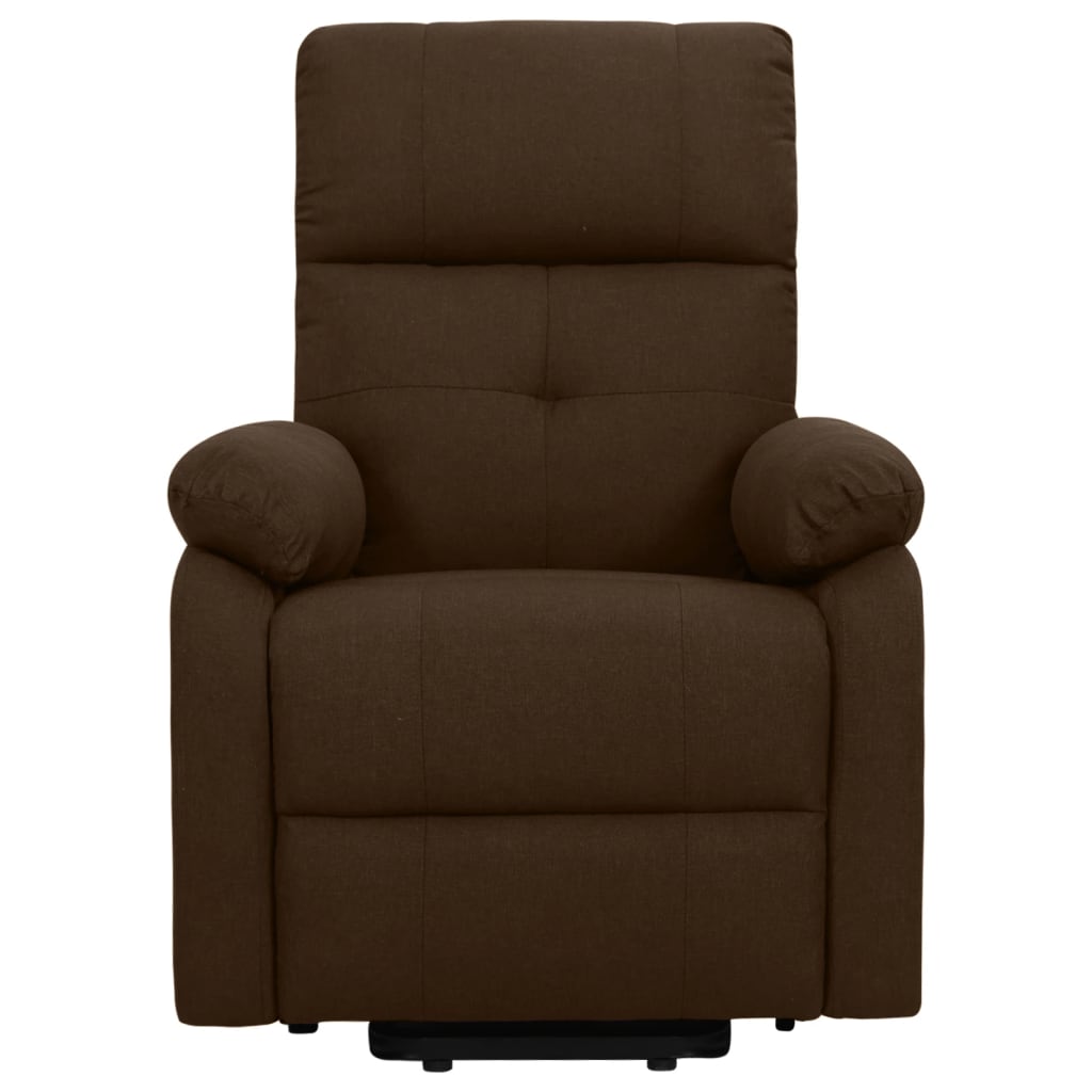Aufstehsessel Dunkelbraun Stoff