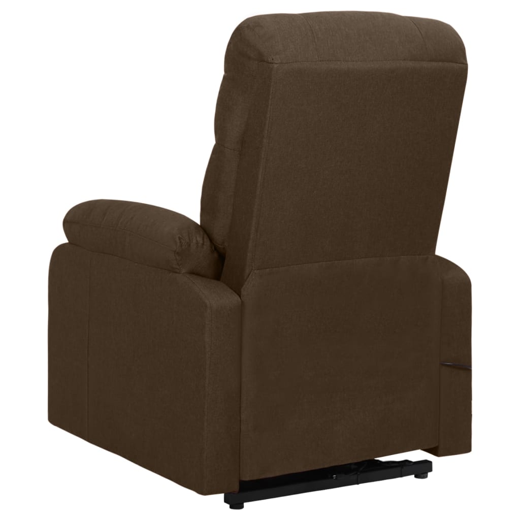 Aufstehsessel Dunkelbraun Stoff