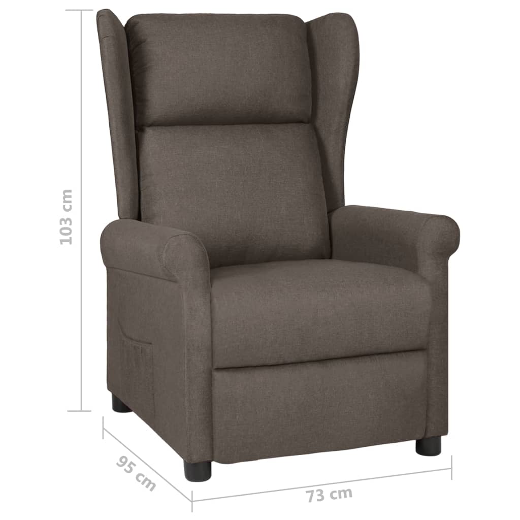 Relaxsessel Braun Stoff