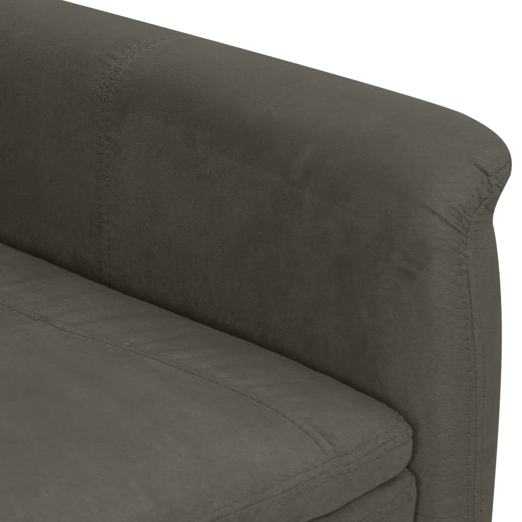 Relaxsessel mit Aufstehhilfe Dunkelgrau Wildleder-Optik