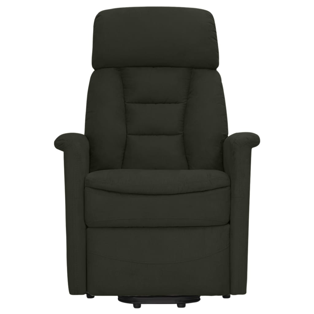 Relaxsessel mit Aufstehhilfe Schwarz Wildleder-Optik
