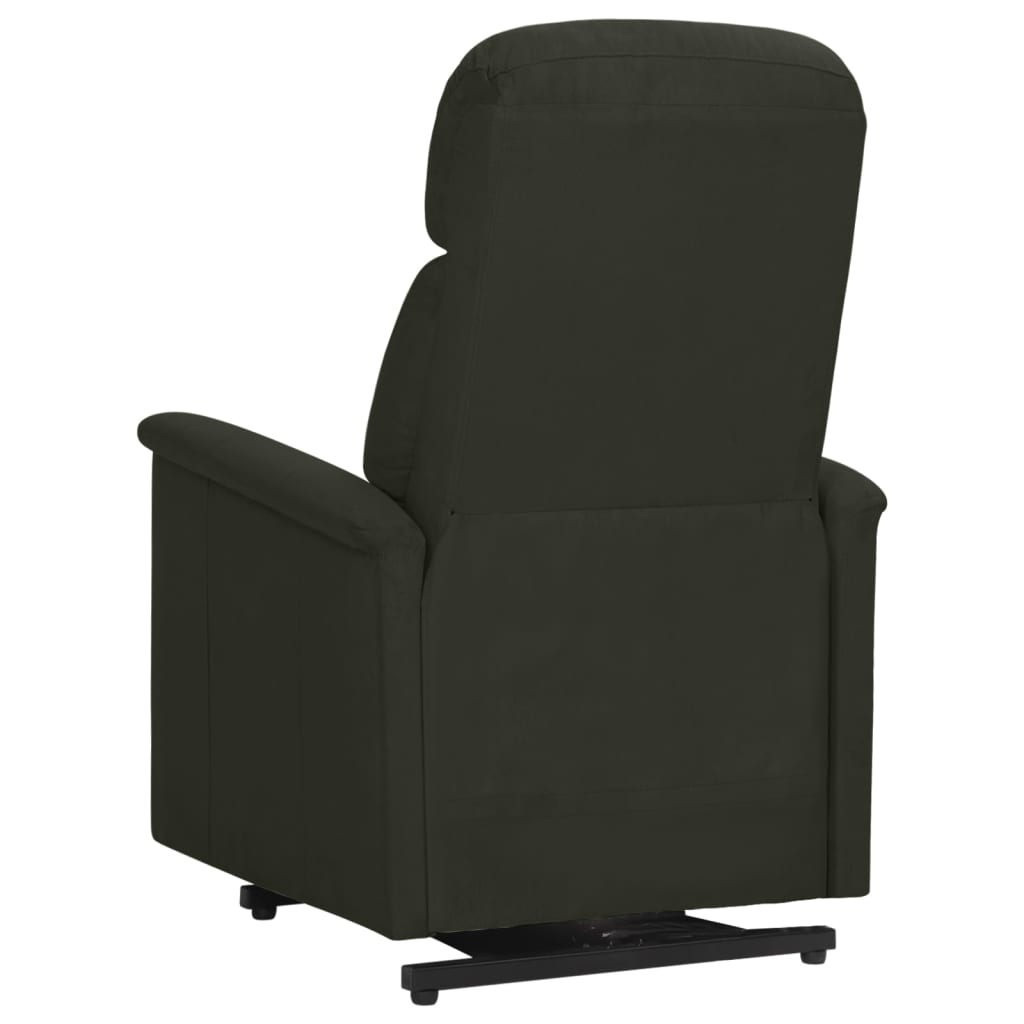 Relaxsessel mit Aufstehhilfe Schwarz Wildleder-Optik