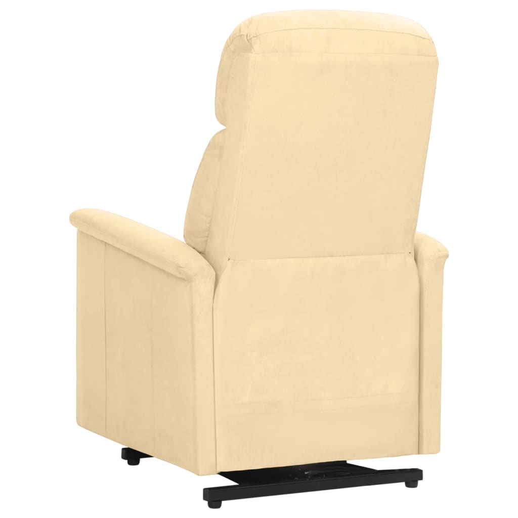 Relaxsessel mit Aufstehhilfe Creme Wildleder-Optik