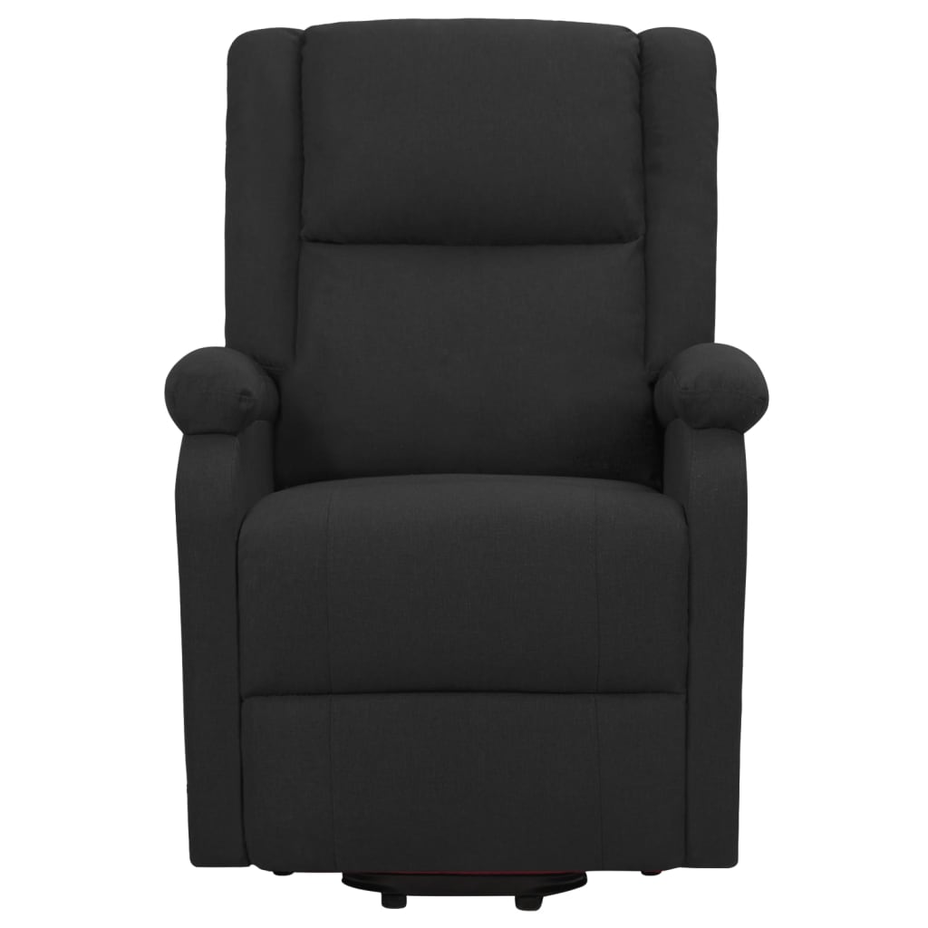 Fauteuil de massage avec aide au verticalisation en tissu noir