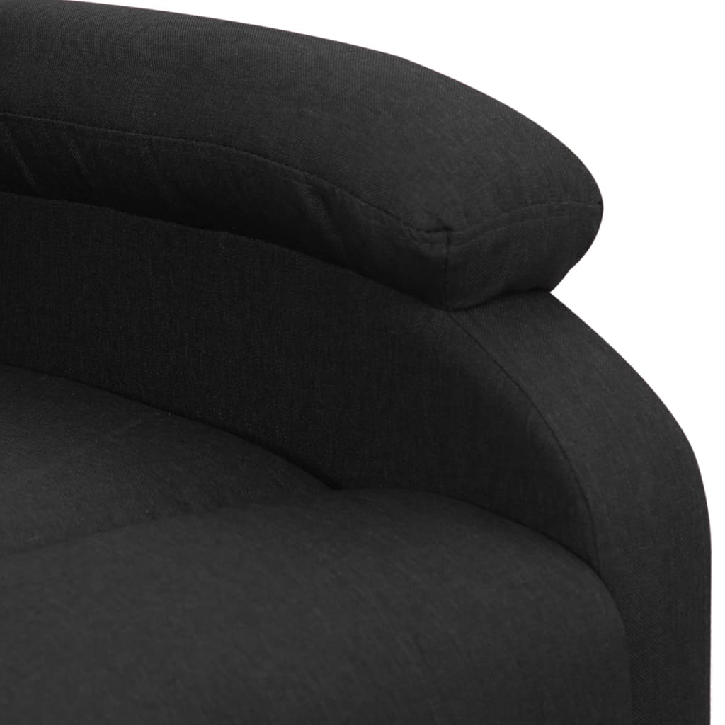 Fauteuil de massage avec aide au verticalisation en tissu noir