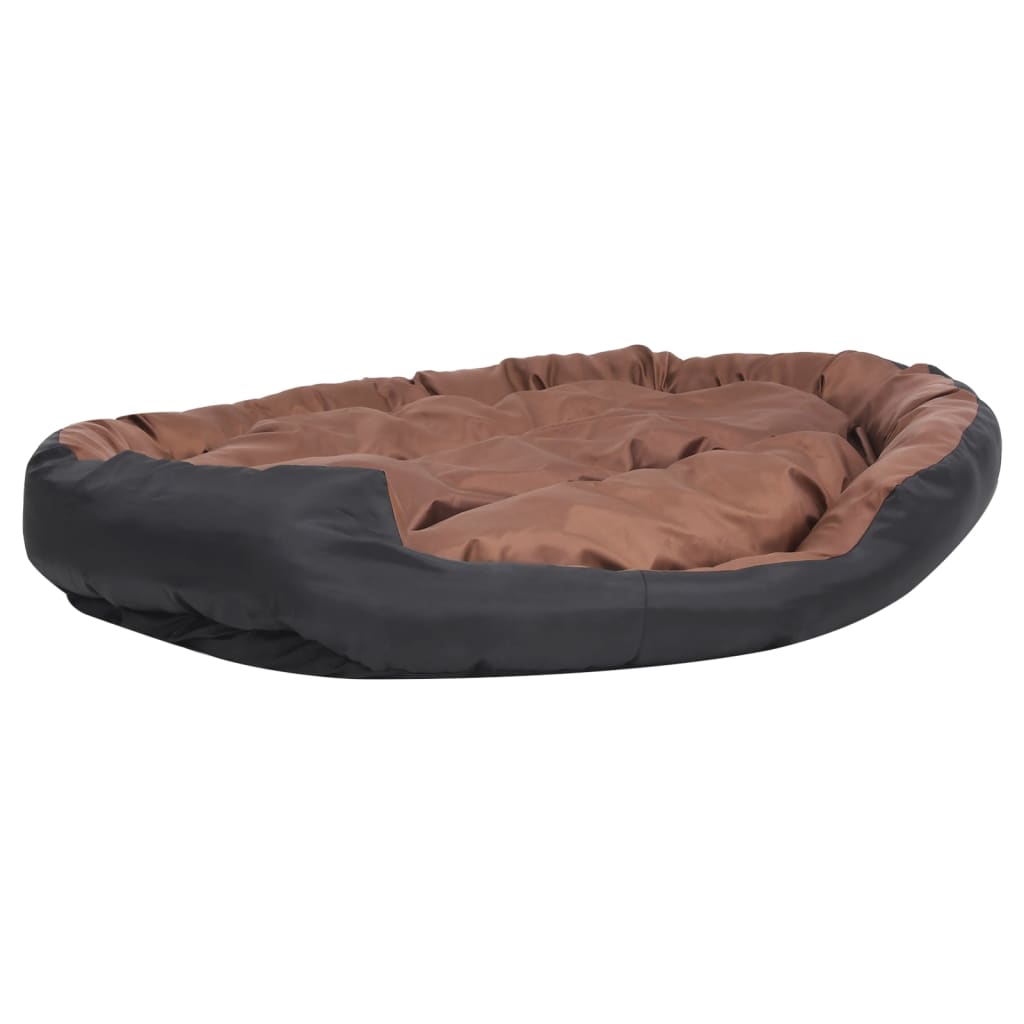 Hundekissen Wendbar und Waschbar Schwarz und Braun 150x120x25 cm